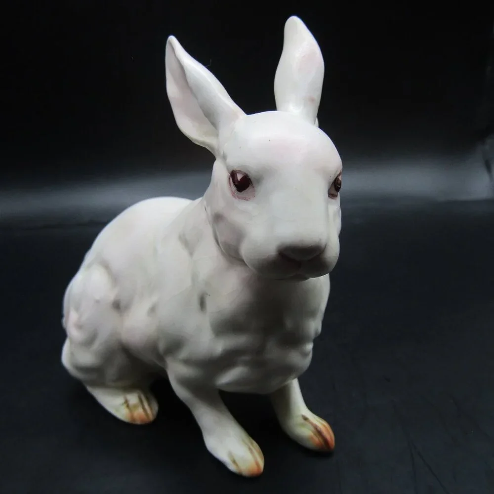 Lefton White Porcelain Rabbit Figurine - Picture 6 of 13